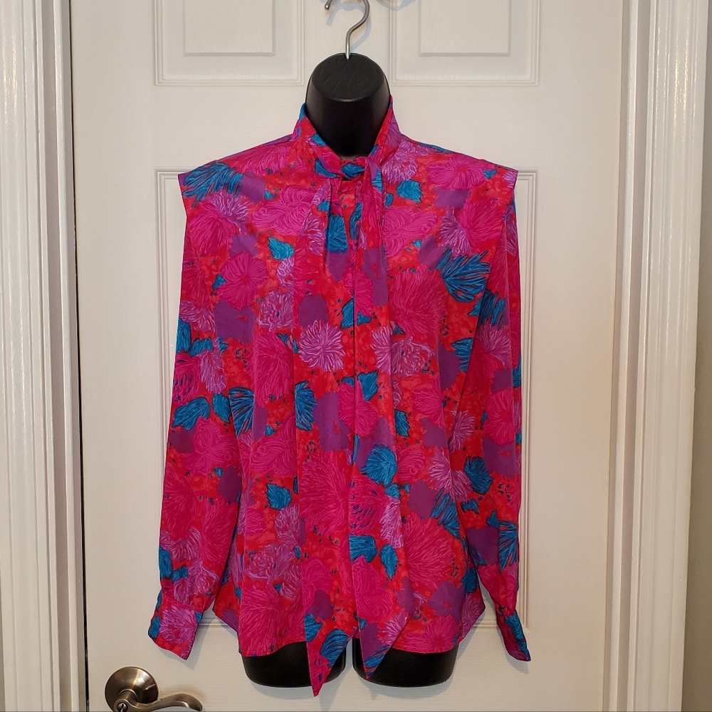 Vintage Floral Helen Fabrikant New York Blouse 8